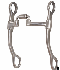 Classic Equine Low Port Barrel Bit, 7-1/2" Shank Stainless Steel Design SSPSBIT7SS60