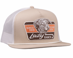 Lazy J Ranch Tan & White Texas Rust Classic Rope Trucker Hat