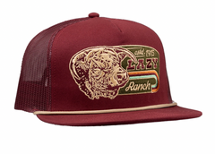 Lazy J Ranch Maroon Redford Classic Rope Trucker Hat