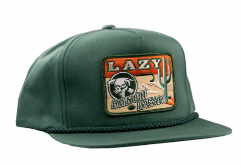 Lazy J Ranch Green Big Bend Classic Rope Trucker Hat