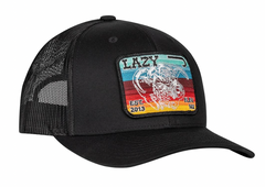 Lazy J Ranch Black Serape Elevation Mid Profile Trucker Hat