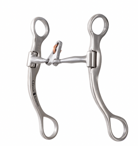 Classic Equine Performance Straight Shank Bit with Smooth Bar Floating Spade SPSBIT7SS24