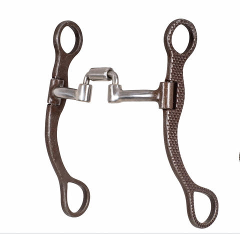 Classic Equine Low Port Barrel Bit  7-1/2" Shank Rasp Design RPSBIT7SS60