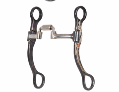 Classic Equine Floral Scroll Tool Box Straight Shank Bit with Low Port Barrel TBBIT37SS60