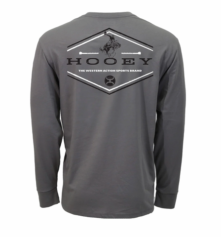 Hooey Rocks L/S T-Shirt Men's HT1885DKGY