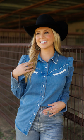 Howdy Hanny Pearl Snap Up L/S Shirt Women's