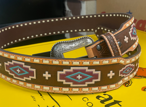 Ariat Aztec Buck Stitch Belt Men's