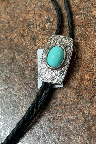 Double S Collection Turquoise Bolo Tie