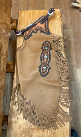2 Tone Tooled Chinks W/ Concho's LG