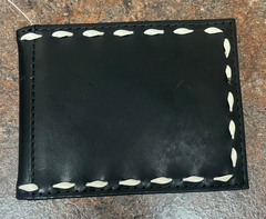 3D Belt Company Blk Buck Stitch Bi-Fold Wallet Men's