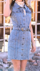 Rock&Roll Denim Sleeveless Denim Dress Women's