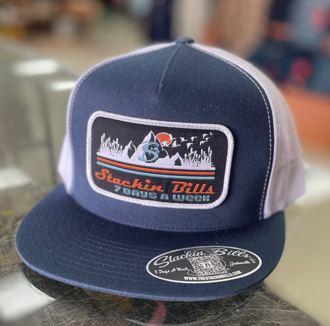 Stackin Bills Nvy/Orange Ball Cap