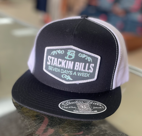 Stackin Bills Blk/Turq Ball Cap