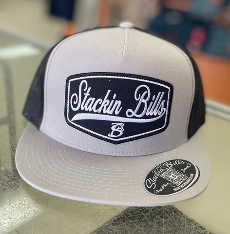 Stackin Bills Grey/Blk Ball Cap