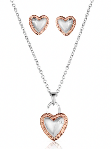 Montana Silver Necklace Set Love You Lots Heart