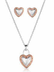 Montana Silver Necklace Set Love You Lots Heart