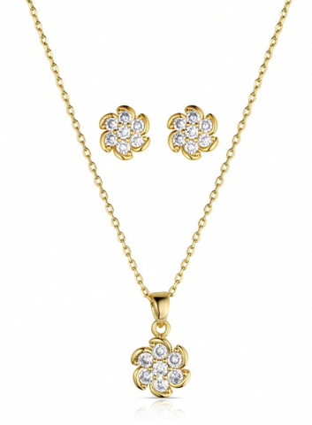 Montana Silver Necklace Set In the Wind Crystal