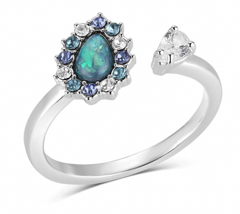 Montana Silver Ring Northern Glow Opal
