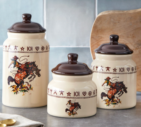 WC Western Brand Canister Set of 3