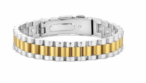 Montana Silver Twin Steel Link Bracelet
