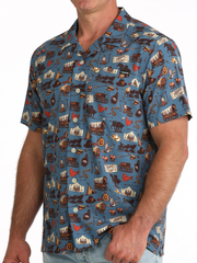 Cinch MENS S/S CAMP SHIRT