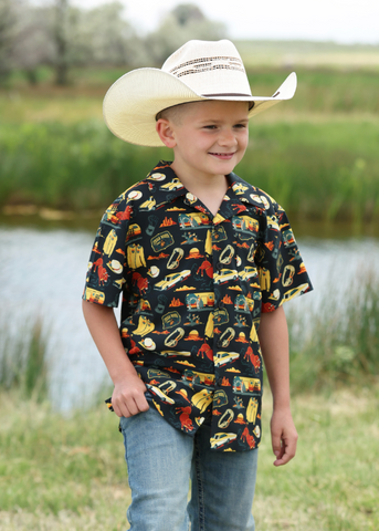 Cinch Button Up S/S Shirt Boy's