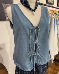 Rockin A Design Denim Vest Women's