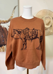 Rockin A Design Cowpony Sweater Women's
