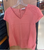 Apricot Lace V Neck Top Women's