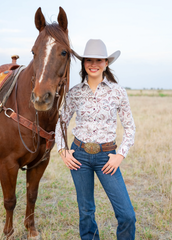 Little Lucille Signature Fit Button Up L/S Shirt Women's