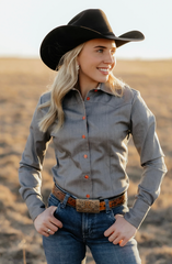 Little Lucille Signature Fit Button Up L/S Shirt Women's