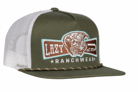 Lazy J Ranch Diamond Banner Classic Rope Trucker Cap