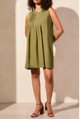 Sleeveless Dress W/ Pleats 2155O-4525-0065