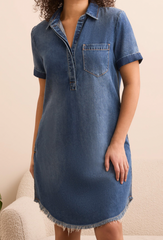 Tribal Jeans Pull Over Jean Dress 5657O-4390-2484