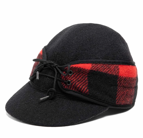 Crown Cap Red/Black Plaid 1-7010