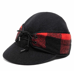 Crown Cap Red/Black Plaid 1-7010