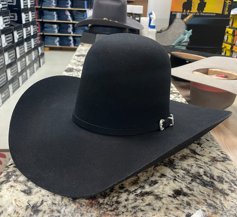 Serratelli 5X Remington Black Open Crown Felt Hat