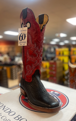 Hondo Bullhide Cowboy Boot Red/Green Volcano 3478