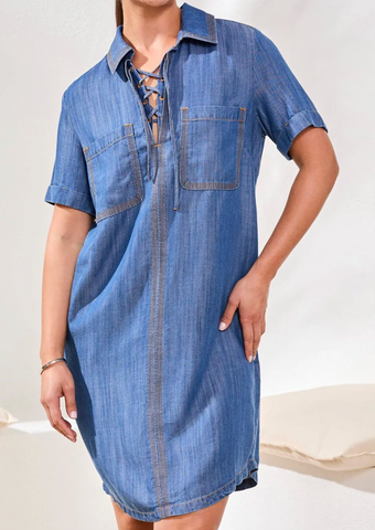 Tribal Jeans Denim S/S Dress Women's