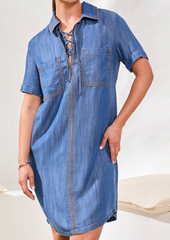 Tribal Jeans Denim S/S Dress Women's