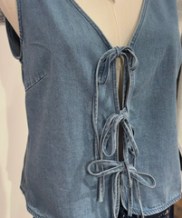 Rockin A Design Denim Vest Women's