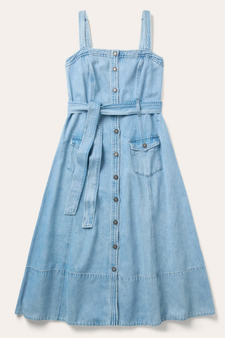 Stetson Denim Button Up Long Dress Women's