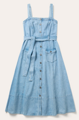Stetson Denim Button Up Long Dress Women's