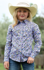 Cruel Girl Snap Up L/S Paisley Shirt Girls