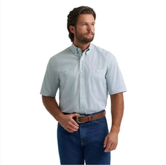 Wrangler George Strait SS2 Shirt Grove Green Bubbles 112379022
