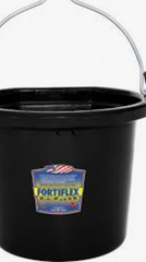 Fortiflex 20 Quart Black Flat Back Bucket