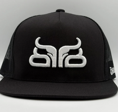Baredown Black W Silver Flat Brim cap