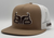 Baredown Flat Brim Cap tan W brown Logo