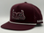 Baredown Flat Brim Cap Burgundy W Mesh Back