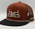 Baredown Brown Flat Brim Cap Brown W Black Brim